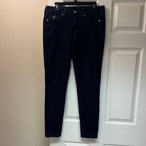 True Religion dark denim jeans with crystal rivets
